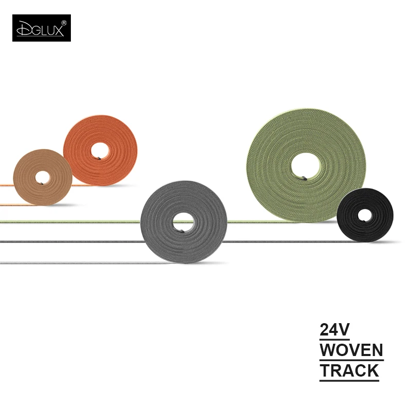 DGLUX 24v Ultra-Thin Linear Track With Multiple Lighting Styles Woven Track Accessories Can Be Used For Woven Track Light