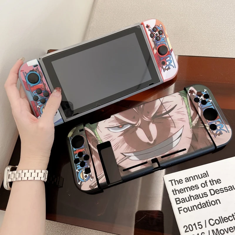 Чехол для контроллера Nintendo Switch, милый мультяшный дизайн с героями аниме, Lufy Zoro, Мягкий защитный чехол из ТПУ для переключателя
