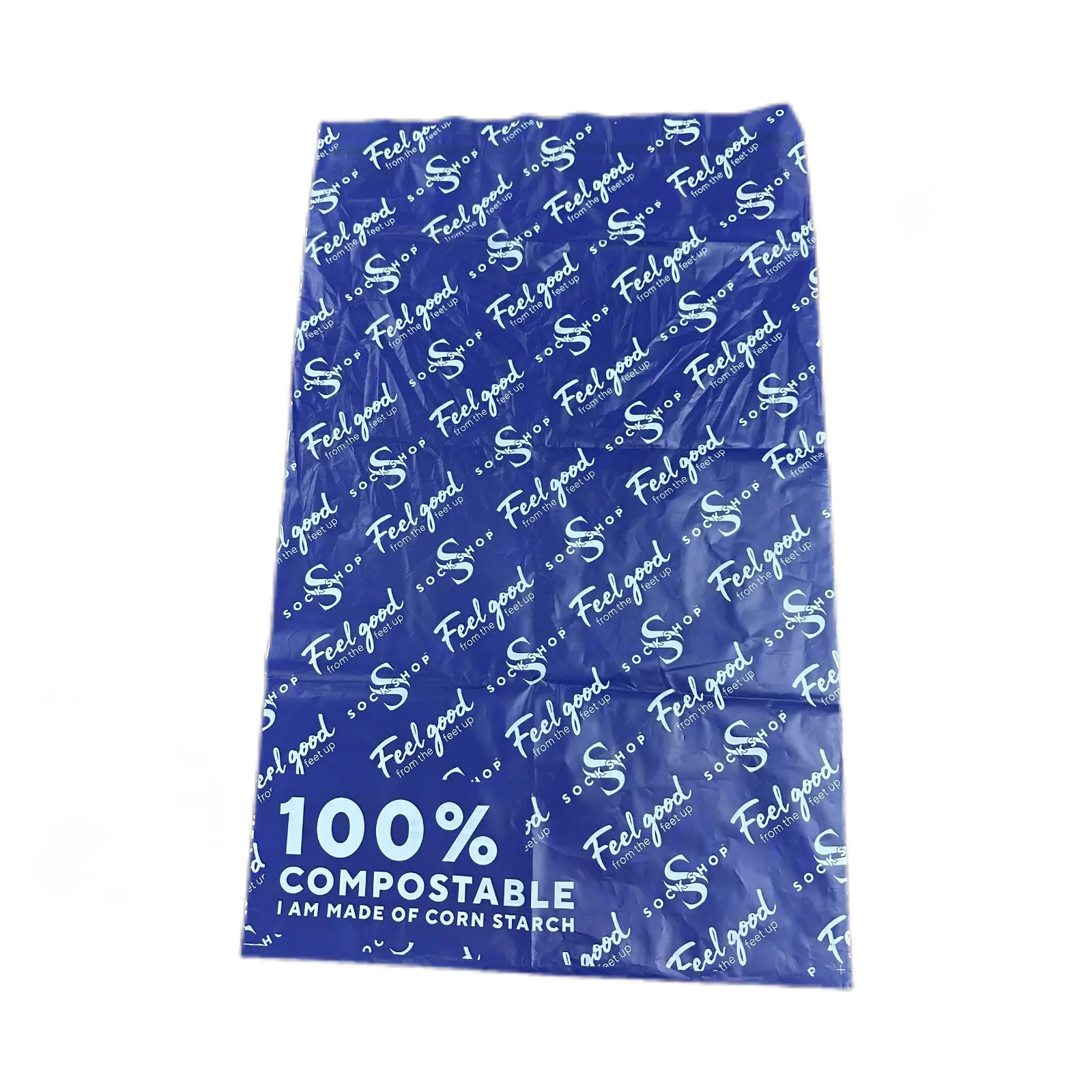 Custom Logo retail biodegradable grocery reusable shopping tote T-shirt plastic corn starch packaging vest bag for supermarket