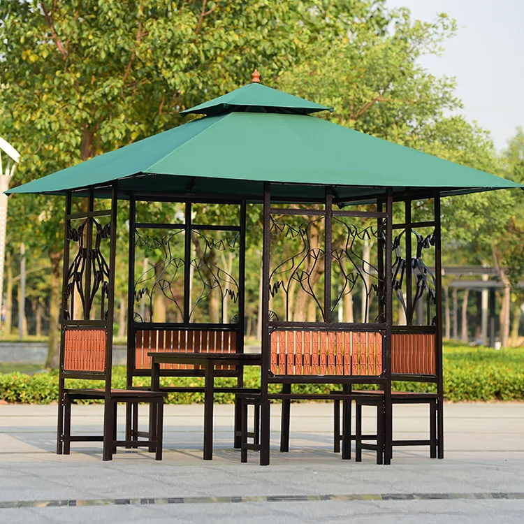 
Gazebo with waterproof curtainsGarden wrought iron pavilion outdoor pavilion hard top tent summer house cheap pavilion 