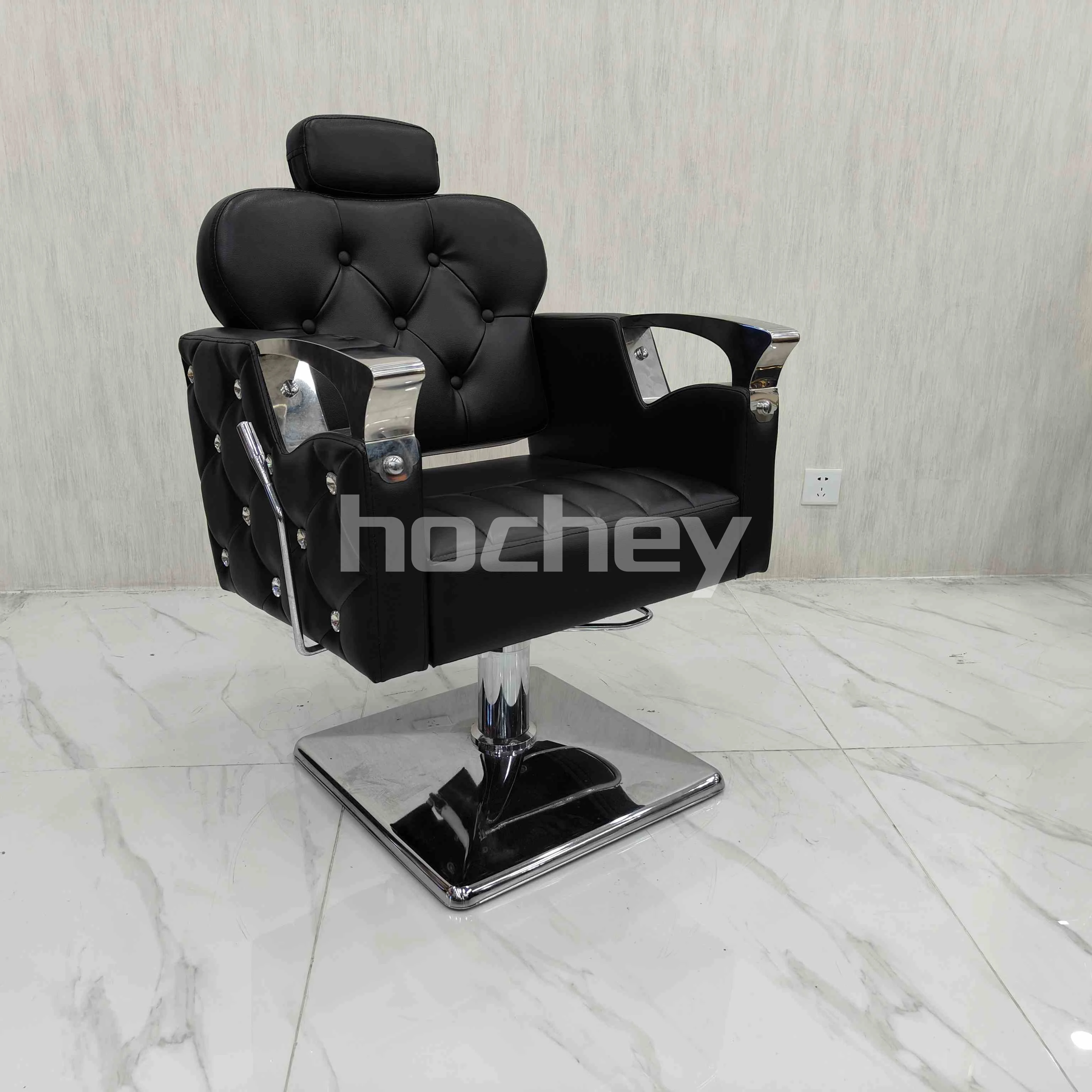 Hochey  Luxury High Quality Hair Salon Haircut Chair For Beauty Salon Adjustable High Seat Barber Chair Salon