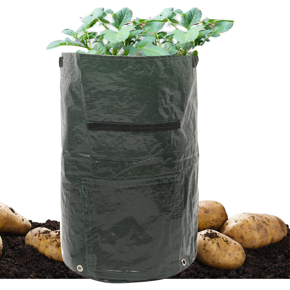 2021 new 3 Pack 10 Gallon Garden Potato planter Grow Bags with Flap and Handles plant bags nursery