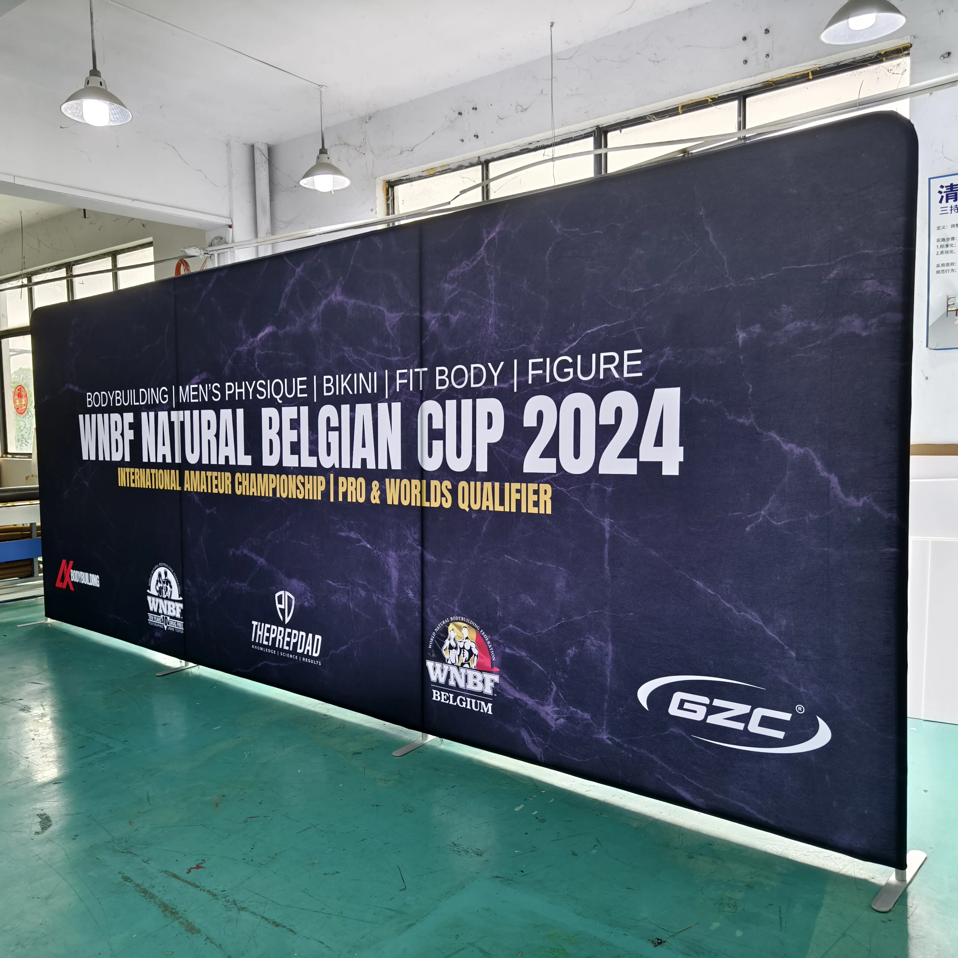 Personalized Custom Any Size Business Backdrop Tension Fabric Thermal Transfer Printing Pop Banner For Commercial Events