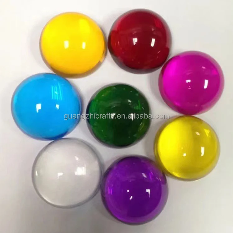 Custom Acrylic Resin Solid Dome Colored Acrylic Hemisphere Half Ball for Kids Toy Bricks Building Blocks