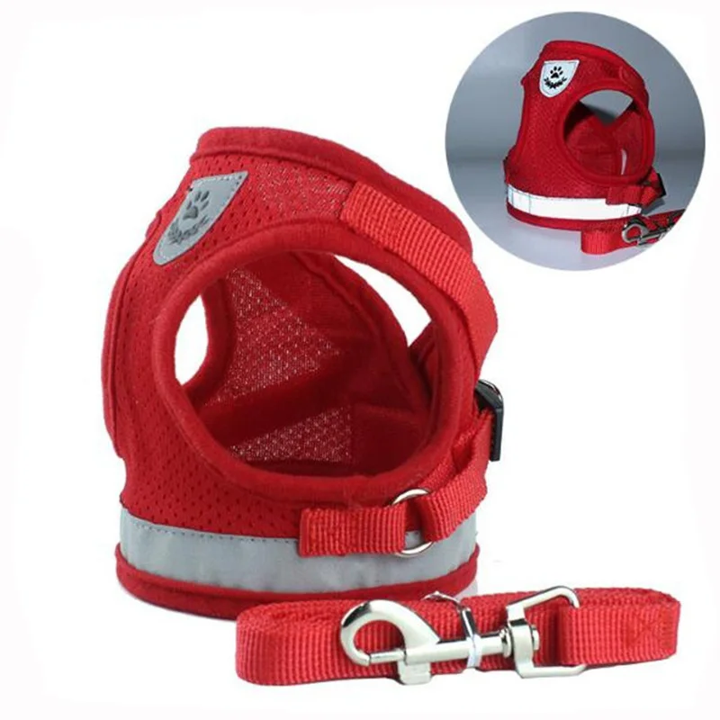 Pet supplies Wholesale Breathable Custom Mesh Nylon Solid Pet Reflective Dog Harness