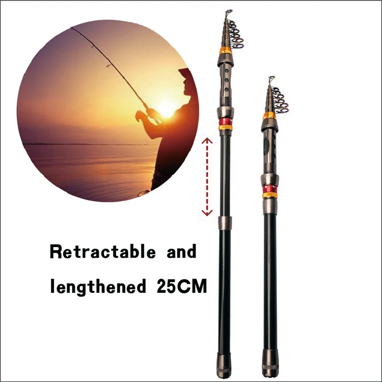 Factory wholesale Telescopic Rods low price fishing carbon fiber fishing rod telescopic genuine sea rod