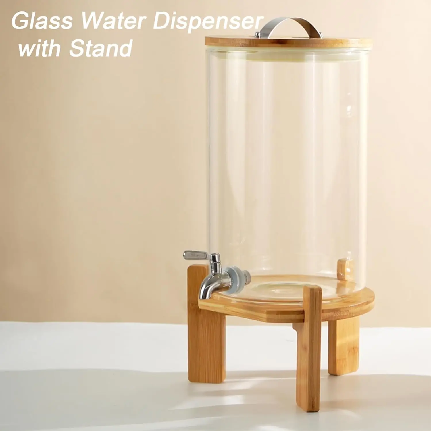 Glass Drink Dispenser with Stand Glass Beverage Dispenser with Spigot