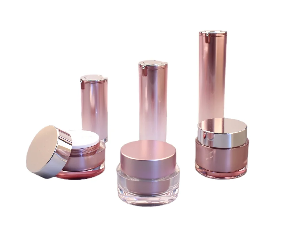 Новый стиль, роскошная пластиковая круглая косметическая бутылка с безвоздушным насосом 15 мл, 30 мл, 50 мл