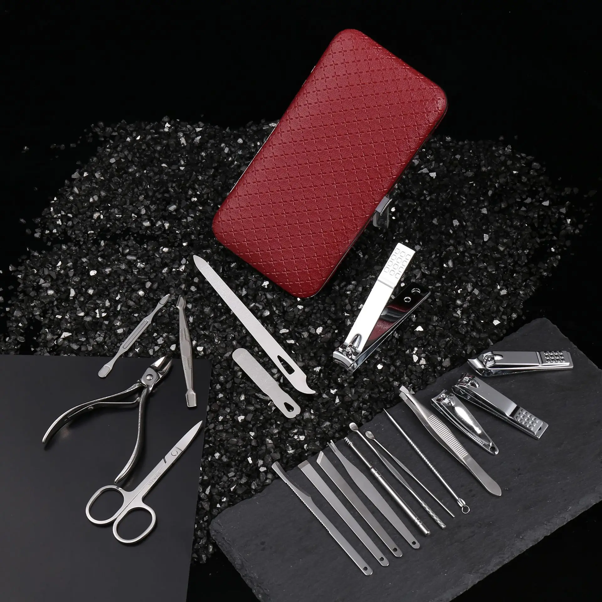 Pedicure nail clippers wholesale manicure set 19 sets of nail clipper professional nail care kit