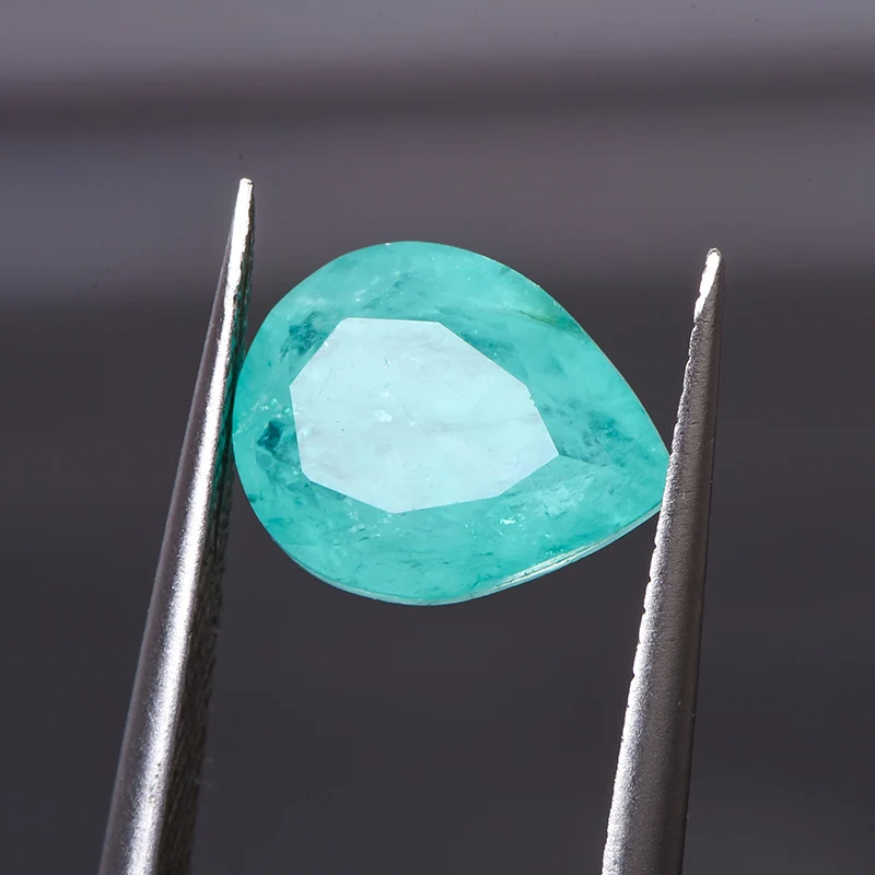 Hot Selling 6*8mm Pear Faceted Cut Blue Stones Synthetic Crystal Patchwork Gemstones