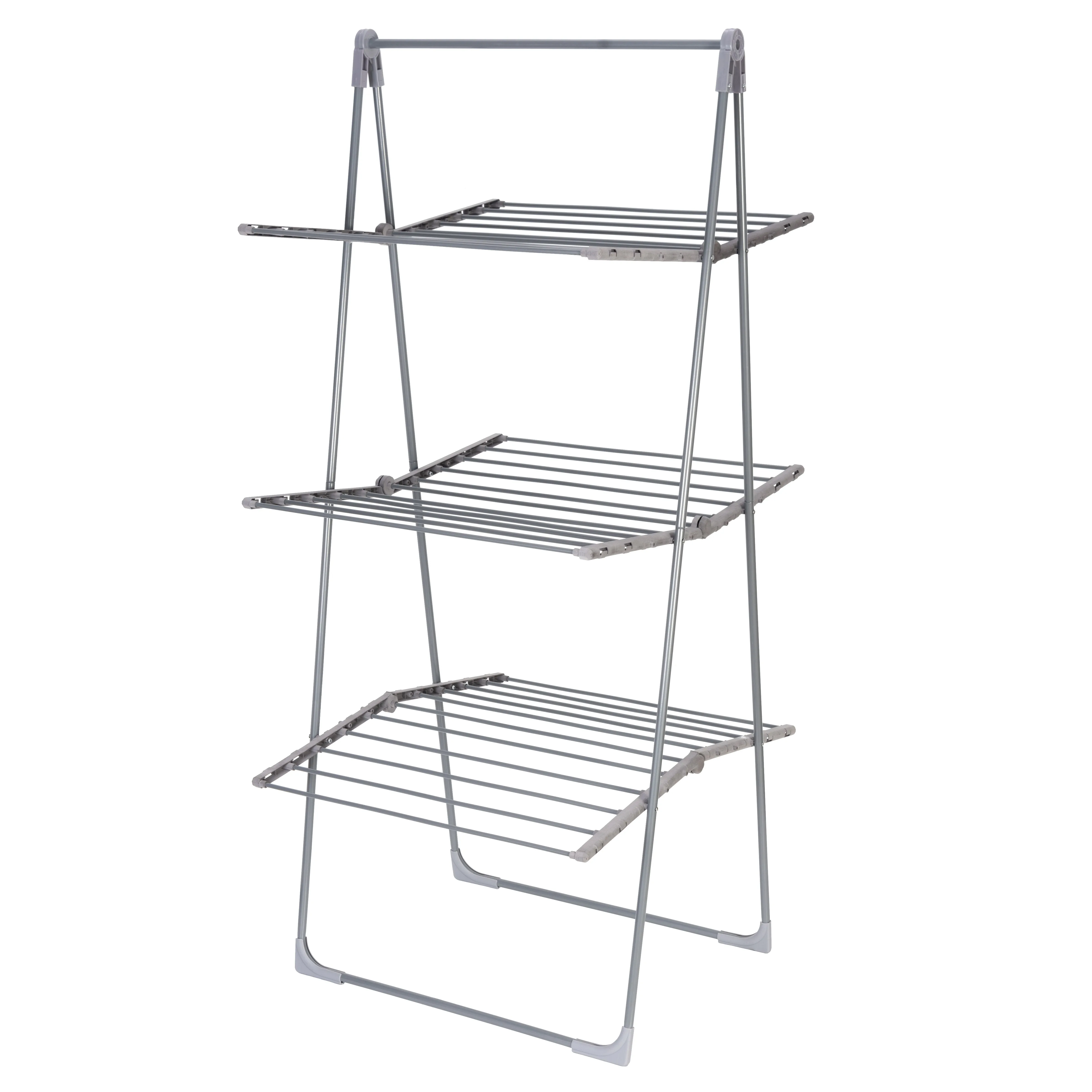 3 Tier Folding Cloth Drying Rack With Shelves Dryer For Clothes Hanging Cloth Rack