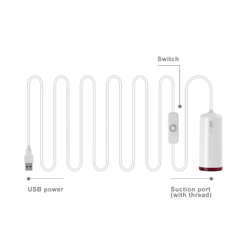 VNOST Manufacturer Supplier Low Pressure Usb Small Mini Vacuum Air Pumps For Sale use for luggage compress,portable luggage