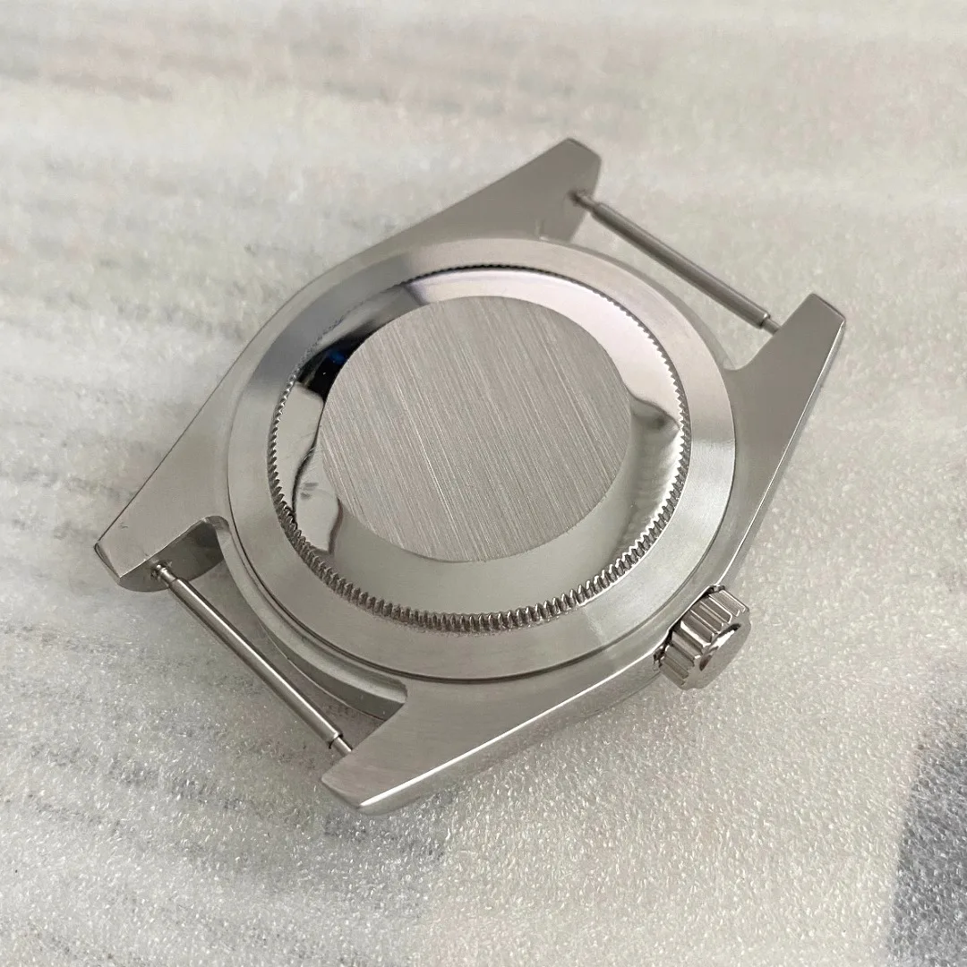 36mm/39mm Silver Watch Case Accessories Sapphire Glass with magnifying Fit NH35 NH36 Movement Bevel Edge Stainless Steel