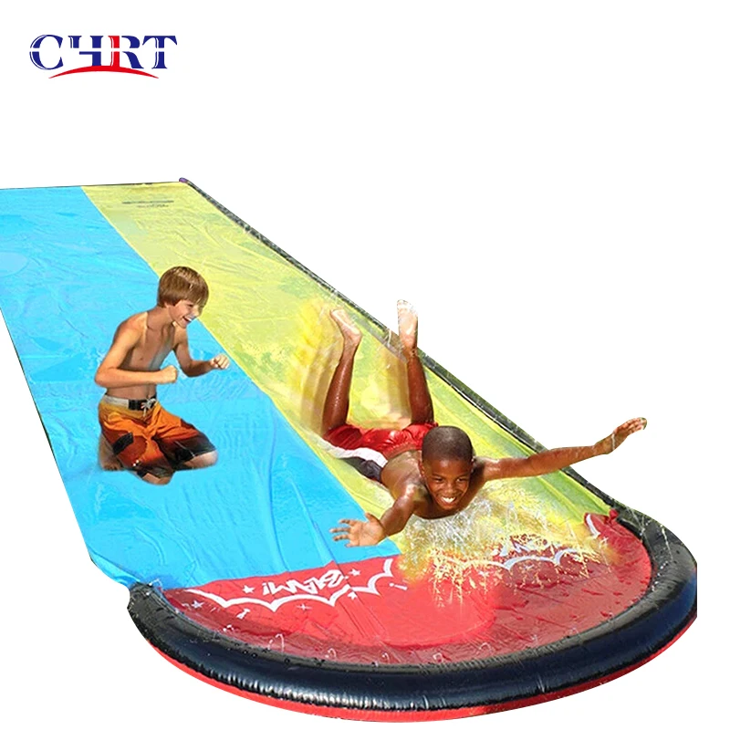 Okyrie Summer Inflatable Foldable Floating Row Water Slides Mat Summer Spray Water Toys For Outdoor Grass Game
