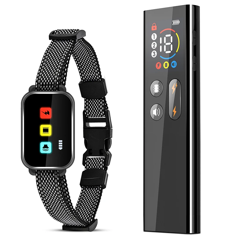 New multi waterproof electric no shock remote dog training collar dog training collar with remote anti bark dog collar