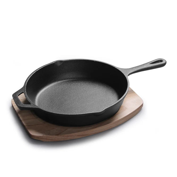 Factory New Arrival Kitchen Accessories Non-coating Cast Iron Frying Pan 10 Inch 12 Inch Cooking Pot