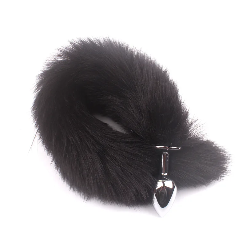 Factory Direct Adult Products Metal Artificial Animal Fur Tail Anal Plug