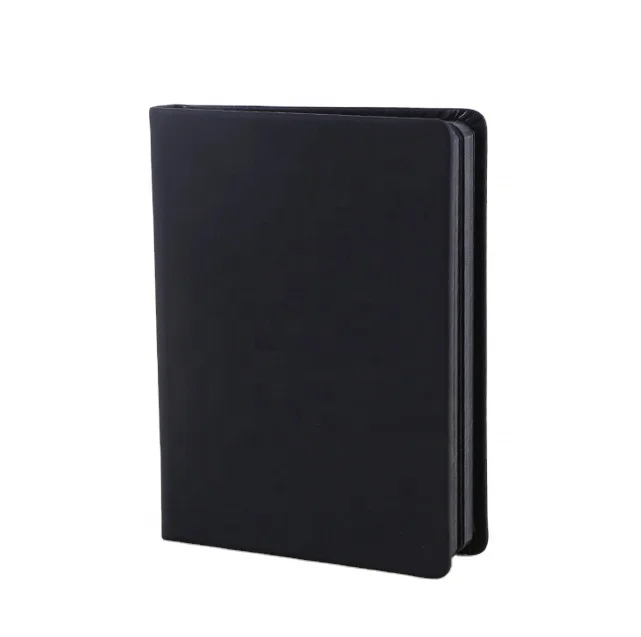 Hot selling design A5 recycled paper black notebook black pages raft cover thicken notebook