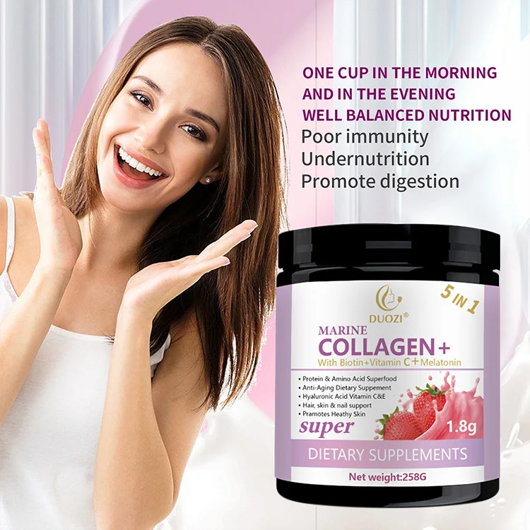 higher quality OEM marine collagen powder Natural Organic pure collagen powder convenience instant collagen powder drink