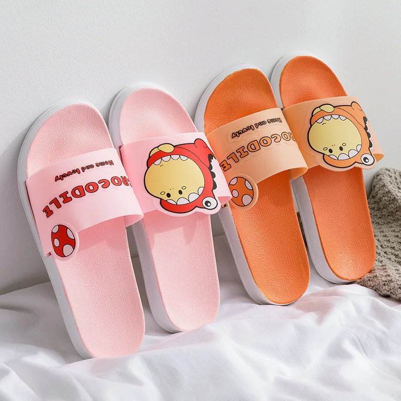 2021 Summer New Cartoon Slippers Women Wear Bathroom Bath Non-slip Home Couples Indoor Slippers