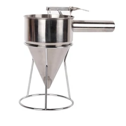 Food Gradetaiyaki Taikoyaki Pancake Waffle Cake Batter Disperser Pancake Octopus Ball Funnel With Stand For Sale