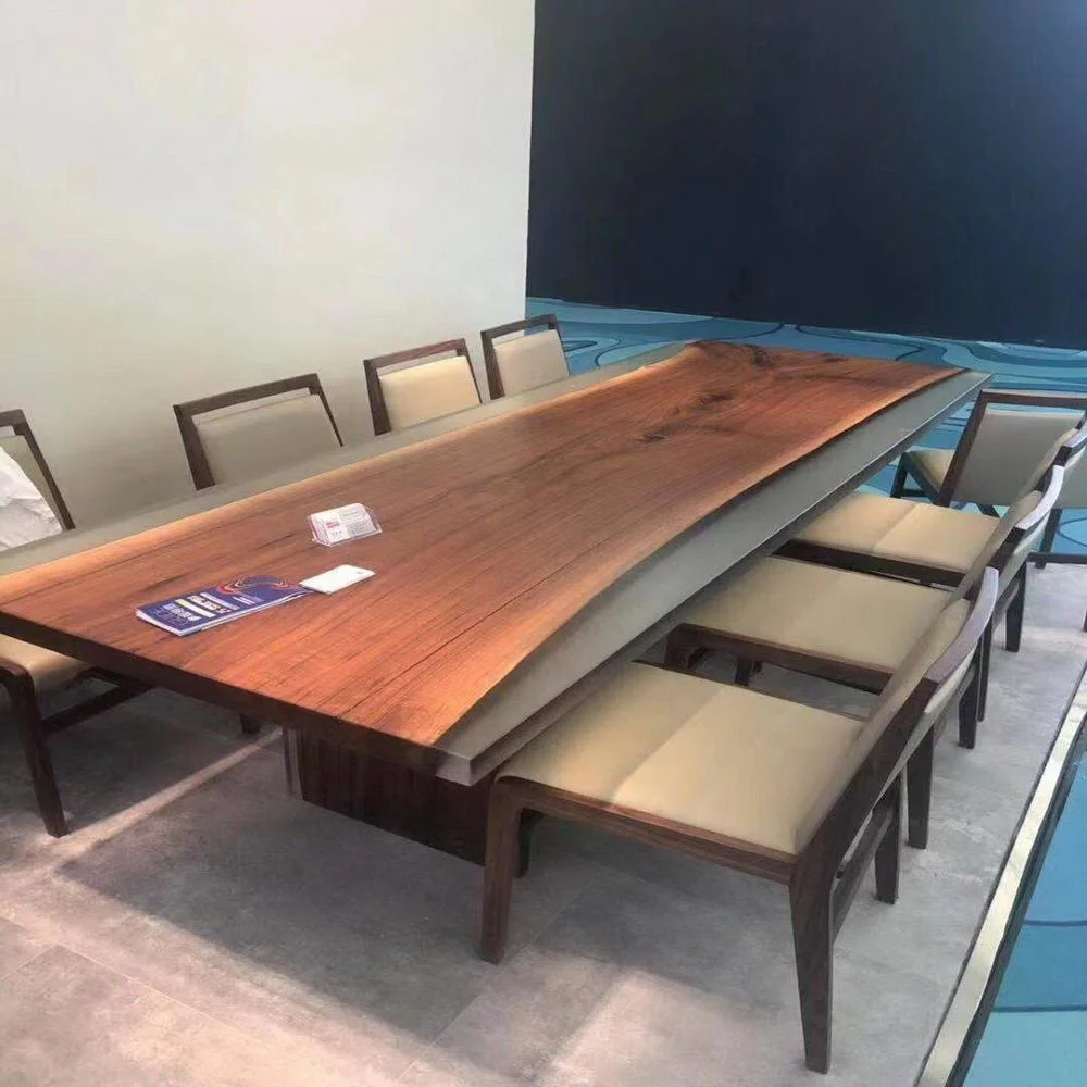 Epoxy Table American Black Walnut Slab With Epoxy Resin Custom Made Dining Table