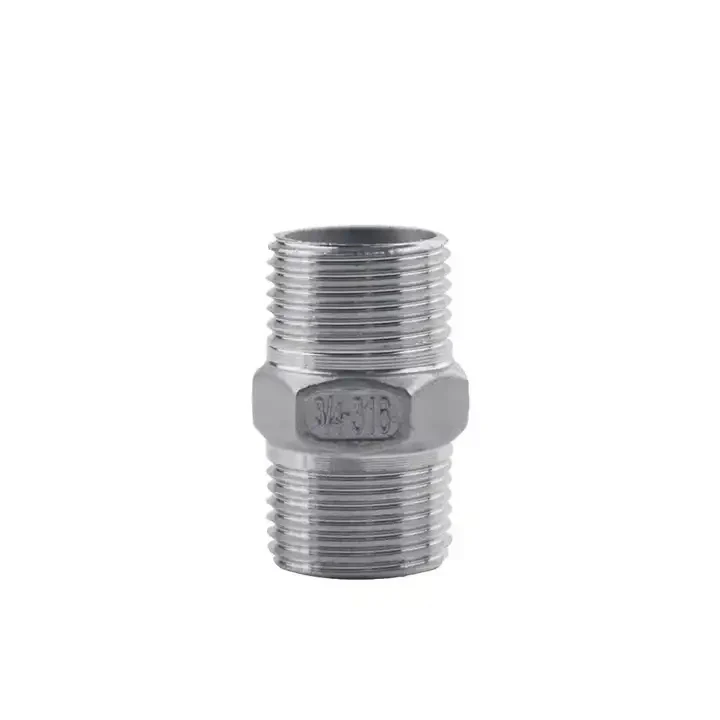 Instrumentation Pipe Fittings Stainless steel 316/316L 6000 PSI Monel Duplex Hastelloy C276,6Mo Male Thread NPT Hex Nipple