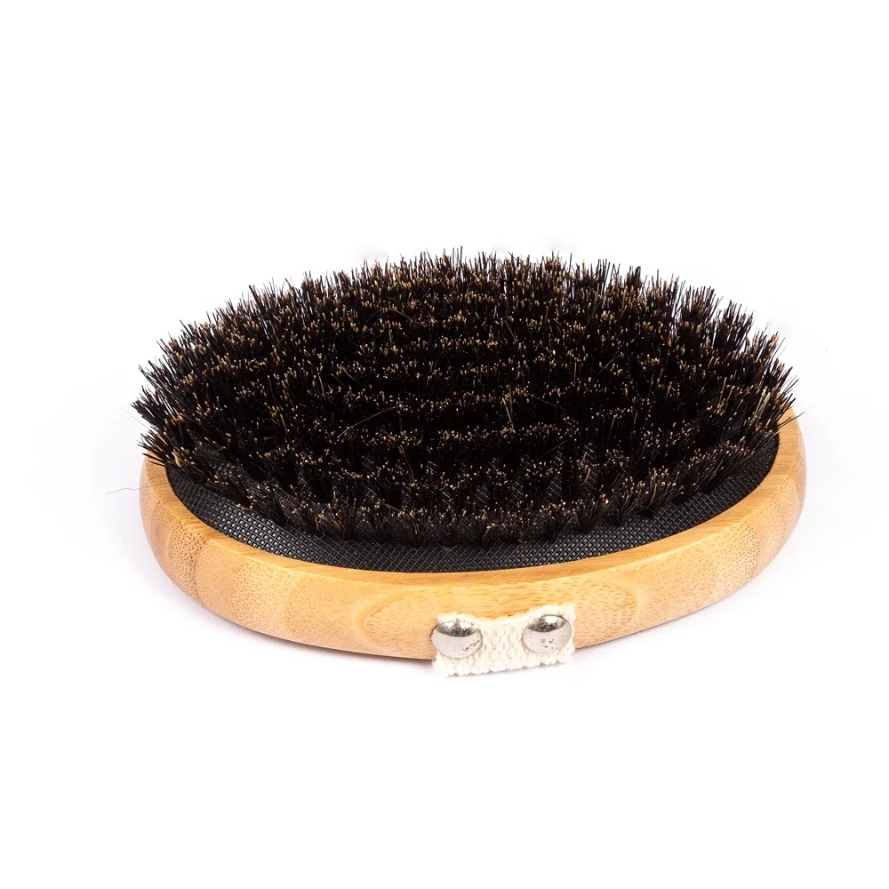 Bamboo boar bristle custom hair brush  high quality hair brush