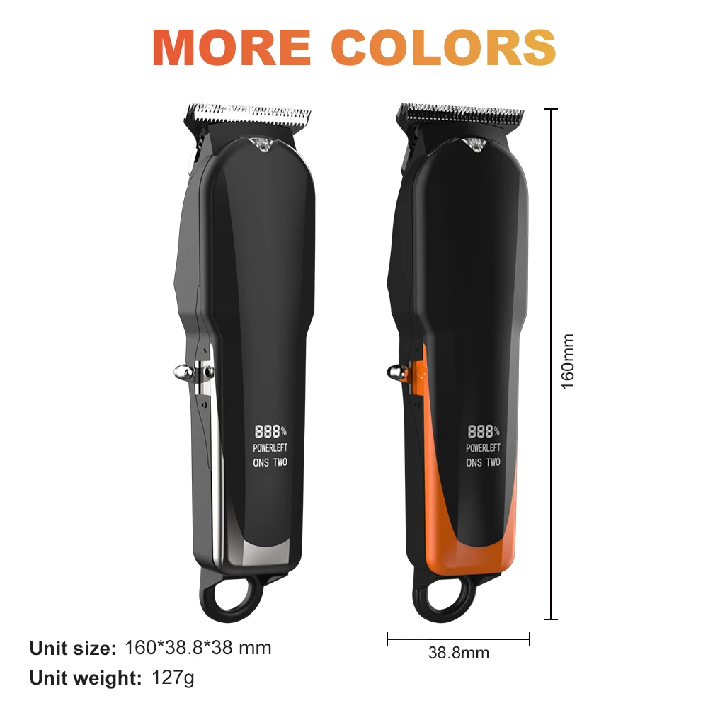 PRITECH Cordless Lithium Hair Clipper 6600rpm Detailer Hair Trimmer with Ergonomic Collection