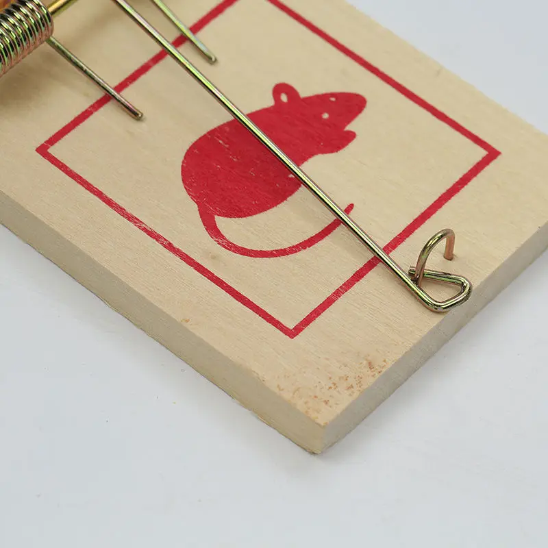 Hot Sale Wholesale Metal Bait Pedal Wooden Mouse Trap Snap Spring Wooden Rat Trap