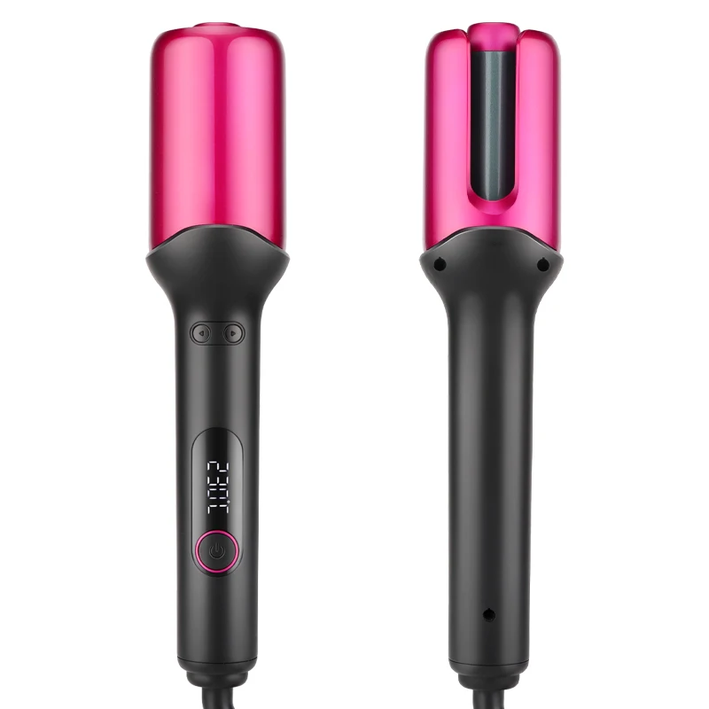 Professional Automatic Hair Curler Wholesale Price Hair Styling Tool Private Label Two Rotation Digital Display Curling Irons