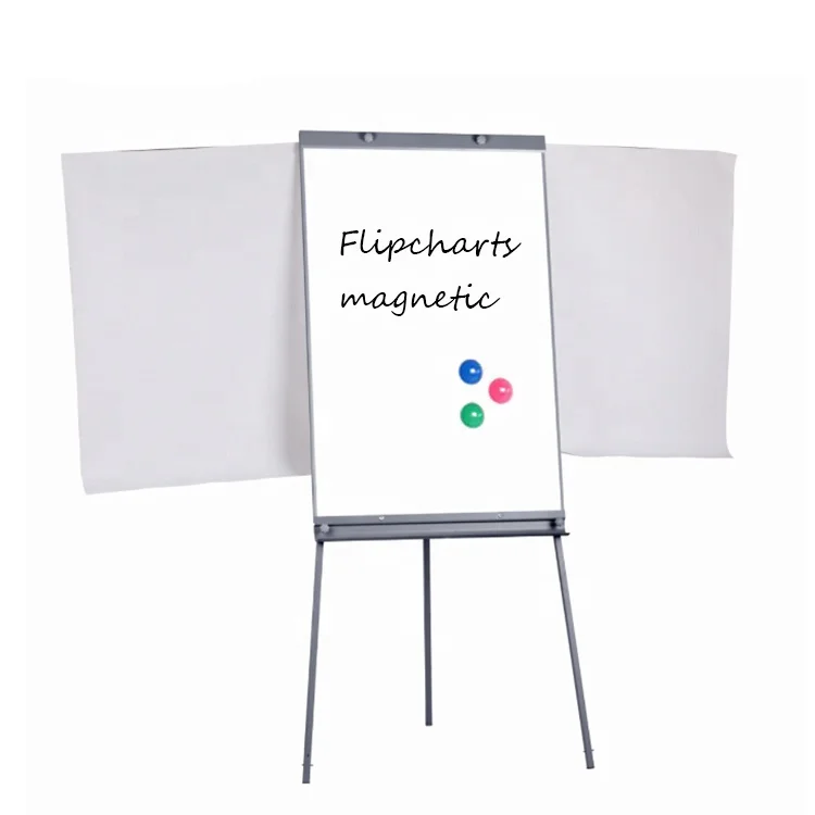 
Hot selling portable height adjustable whiteboard flipchart easel office mobile magnetic dry erase white board flip chart stand 