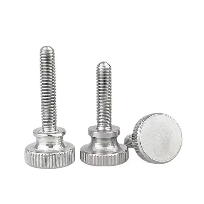 Supplier Custom Metric Stainless Steel Knurled Screws Raised Knurled-Head Thumb Screws GB834 M2 M3 M4 M5 M6 M8 Thumb Screw