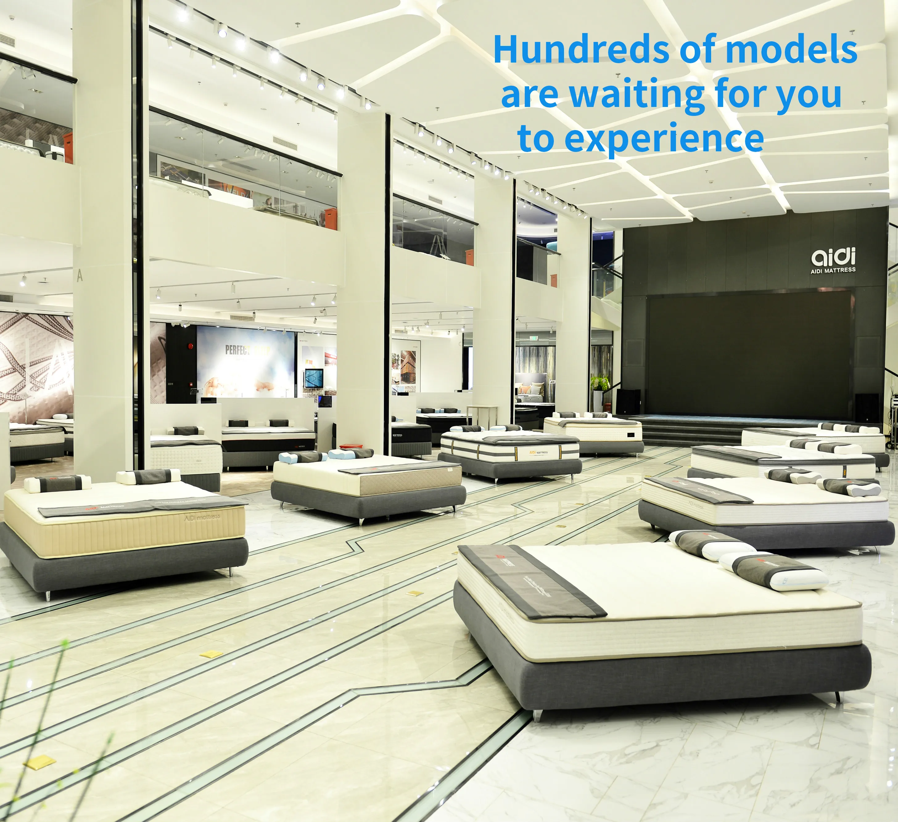 AIDI Luxury Hotel Bed Quality Twin Queen King Full Size Natural Latex Density Soft Coil Memory Foam Mattress Toppers