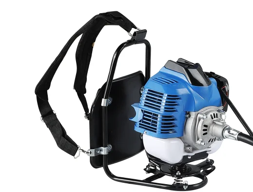 Blue Color good quality backpack 2 stroke 1E44F engine gasoline 52cc brush cutter