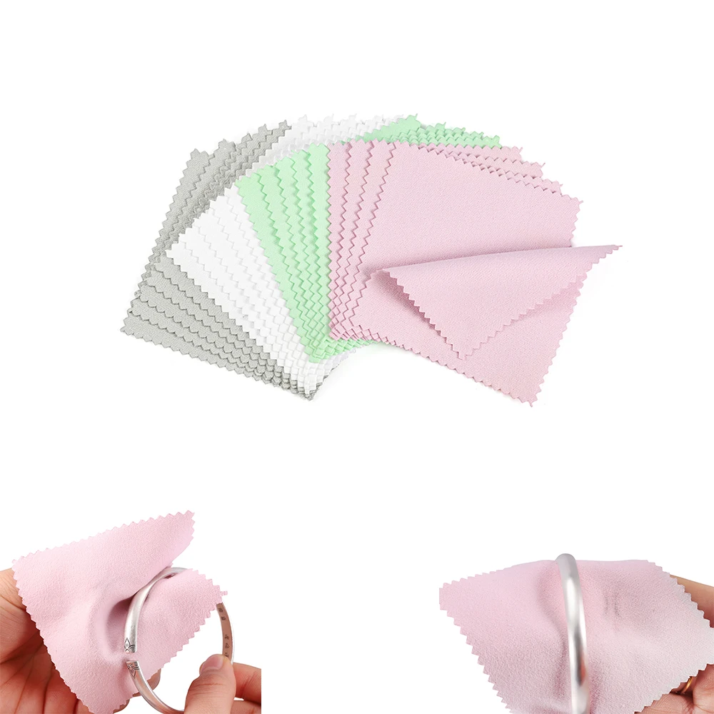 
10-50pcs Polish Polishing Cloth Silver Color Cleaning Polishing Cloth Soft Clean Wipe Wiping Cloth For Silver Gold Jewelry Tool 
