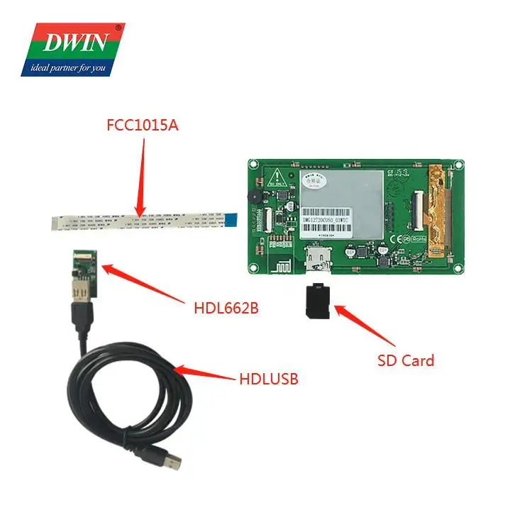 DWIN 5 дюймовый дисплей hmi ЖК-монитор с сенсорным экраном 1280*720 HMI панель tft ЖК модуль промышленный сенсорный экран