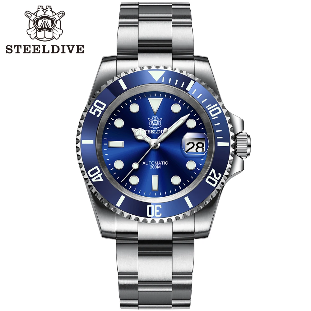 SD1953 Steeldive Brand 2020 New Arrival 41MM Stainless Steel Case Ceramic Bezel NH35 Automatic Mens Dive Wristwatch