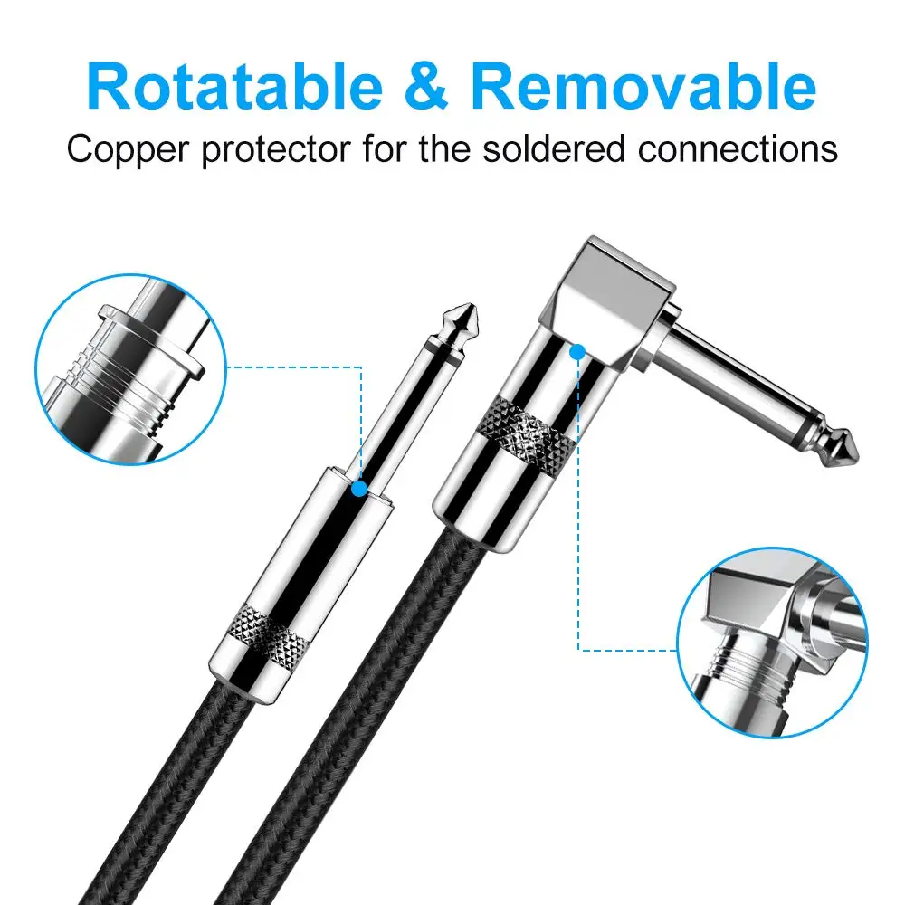 1/4 Inch Cable Guitar Cable 10FT TRS to 6.35mm TRS Stereo Audio Cable  Male to Male