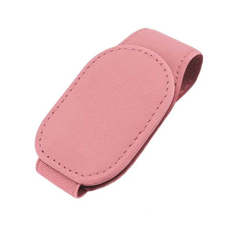 Accesorios Para Auto Magnetic leather spectacle frame for Car sun visor Sun Car glasses ticket holder Car vehicle card holder