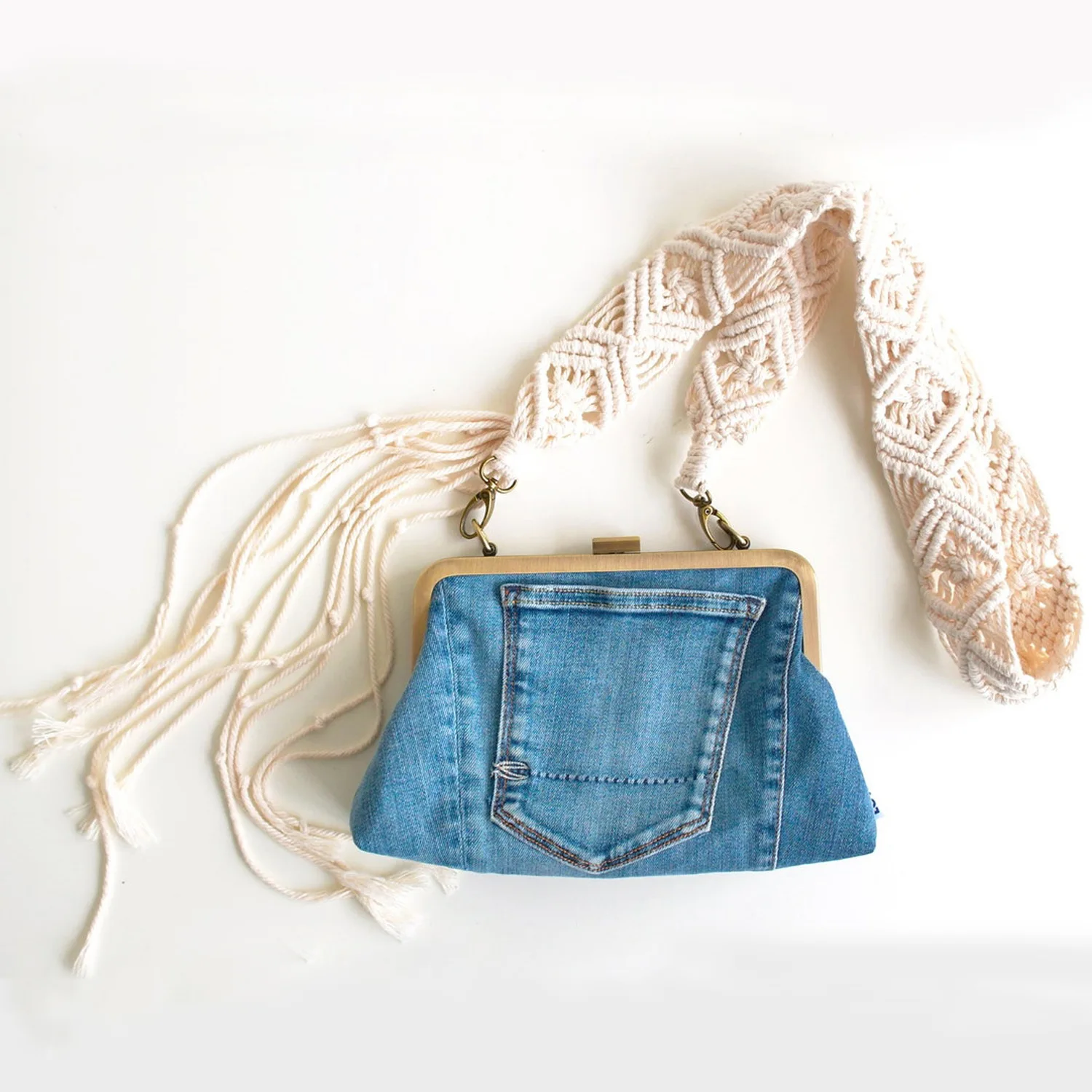 Boho Custom Handwoven Gift Photographer Braided Shoulder Macrame Purse Camera Strap