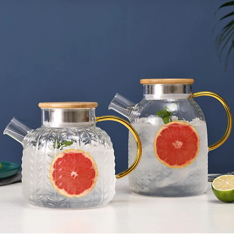 Modern Scandinavian Large Capacity Glass Water Kettle Cool White Open Office Water Cup Liang Water Suit Cool White Home Office
