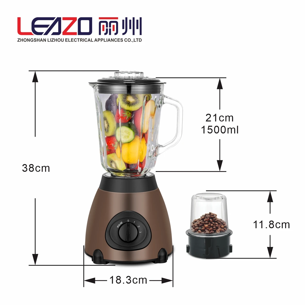 Leazo Customized High Speed Mixer Multi Purpose Blender Stainless Steel Electric Juicer Blender And Grinder
