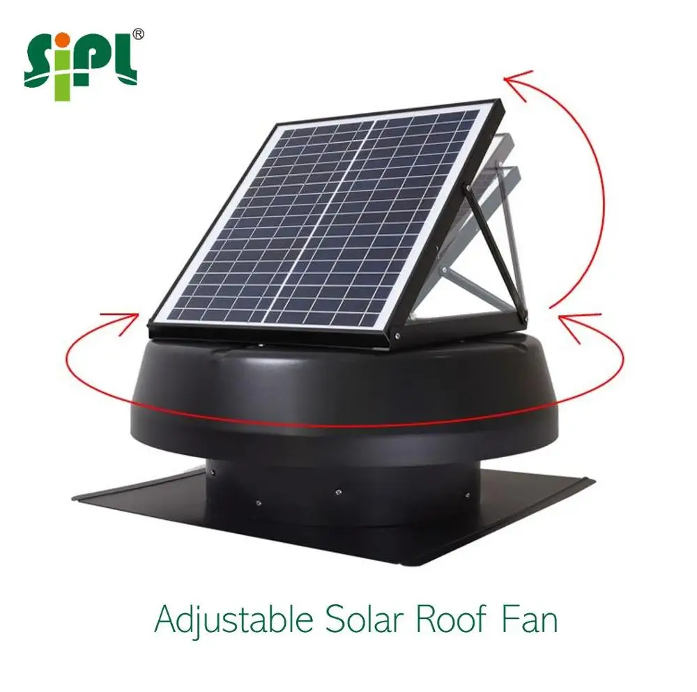 Wiring-free no electric roof vent fan 20W 14' solar brushless motor driven attic air ventilating heat removing for home/factory