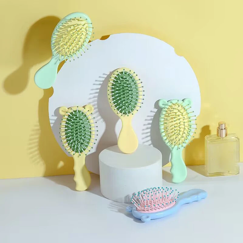 Wholesale Mini Children Cute Cartoon Airbag Massage Hair Comb Travel Detangling Long Hair Brush Hairstyle Tools for Girls
