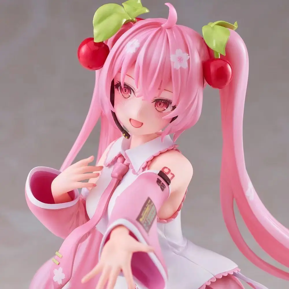 Hatsunes Miku Sakura Miku Anime Model Toy Kawayi Pink Sakura Series Doll Collection Action Figure PVC