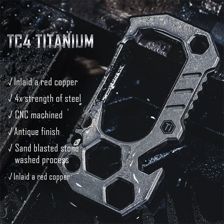 Multifunctional Carabiner Keychain Titanium Alloy Carabiner Key Chain Holder