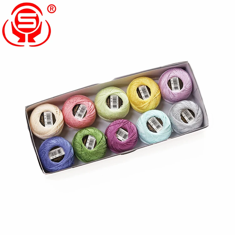 
10-roll Packed Knitting Cotton Thread Household Sewing Thread with Assorted Color China Wholesale 