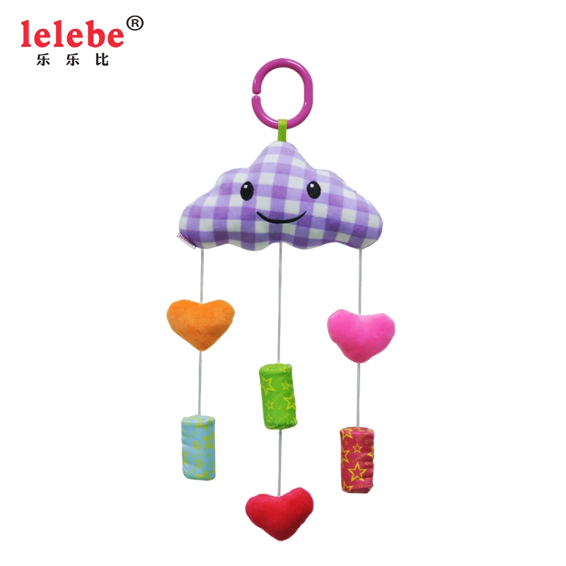 Baby windbell 2021 new OEM baby stroller decorative rattle crib hanging windbell plush toy for children
