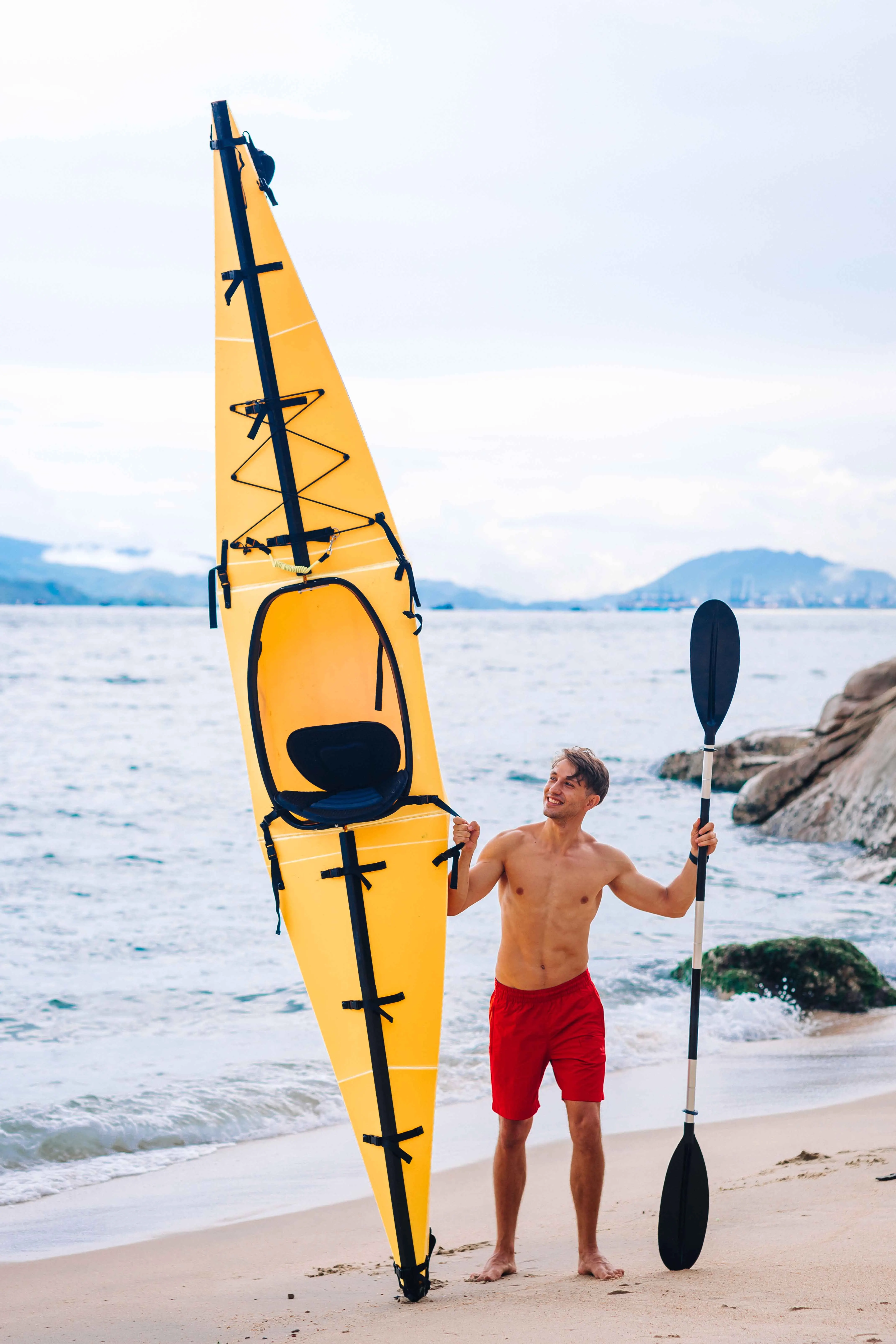 2021 Factory wholesale Terravent Foldable kayak 13ft single seat disassembled Origami Fold Folding Fishing Canoe Kayak For Sale